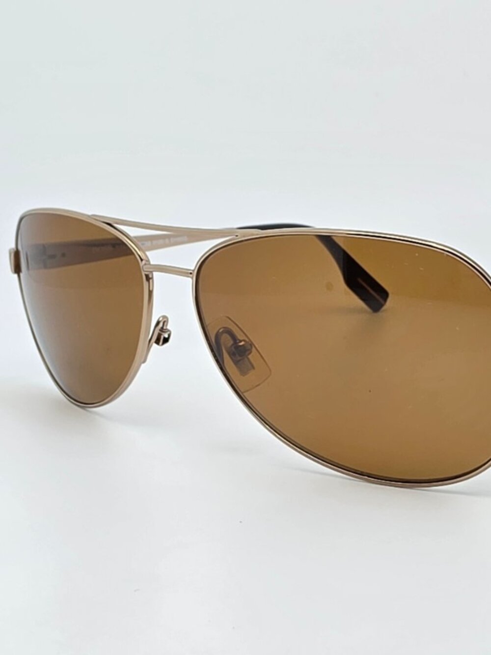 *SOLD* Boss by Hugo Boss Titanium 0120/S Gold Frame Polarized Brown Sunglasses